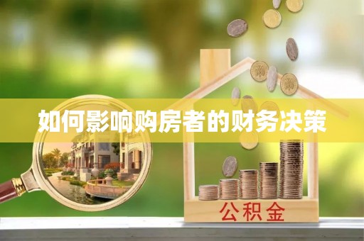 莎车如何影响购房者的财务决策