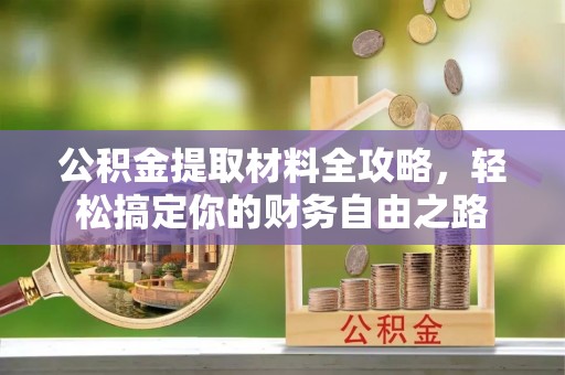 莎车公积金提取材料全攻略，轻松搞定你的财务自由之路