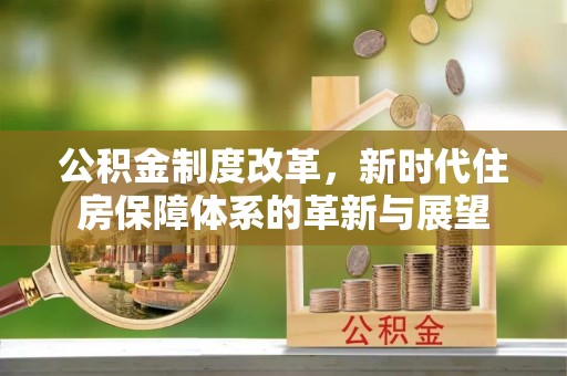 莎车公积金制度改革，新时代住房保障体系的革新与展望
