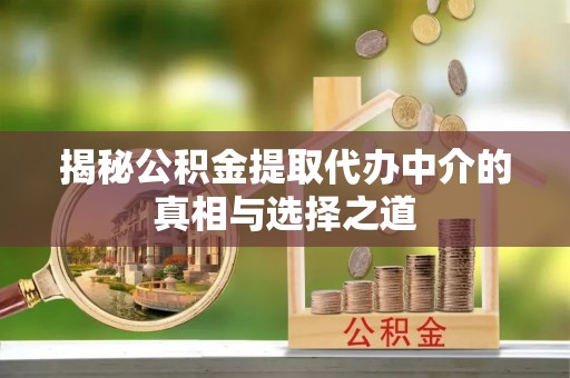 莎车揭秘公积金提取代办中介的真相与选择之道